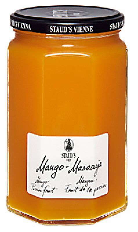 FRISCH EINGETROFFEN! Konfitüre Mango-Maracuja 70 % Frucht - Staud´s - 635 g