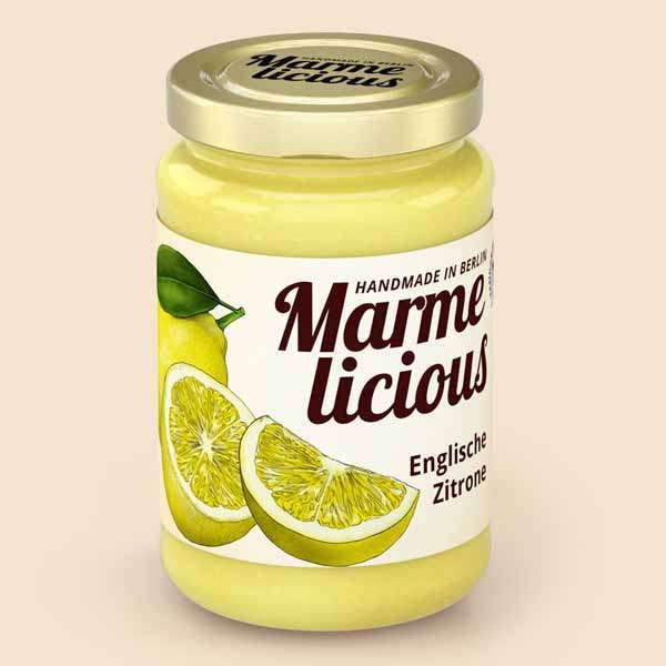 Englische Zitrone - Fruchtaufstrich aus Berlin - Marmelicious - 240 g