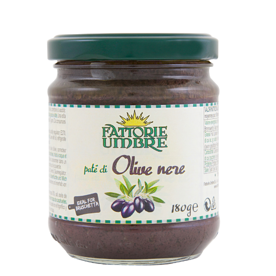 Paté di Olive nere - Schwarze Olivencreme - Fattorie Umbre - 180 g
