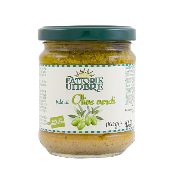 Paté di Olive verdi - Grüne Olivencreme - Fattorie Umbre - 180 g