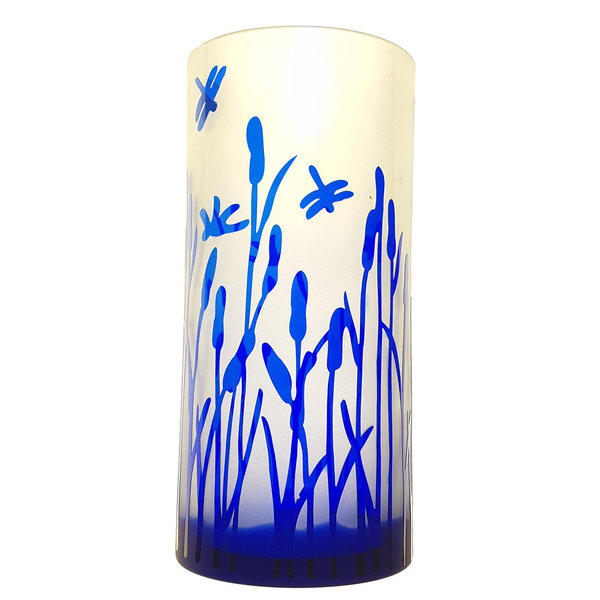 Vase  und Windlicht - Kunsthandwerk aus Überfangglas