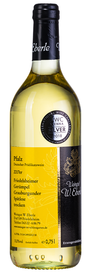 Friedelsheimer Gerümpel Grauburgunder Spätlese trocken, Prädikatswein Pfalz - Weingut Eberle, 0,75l