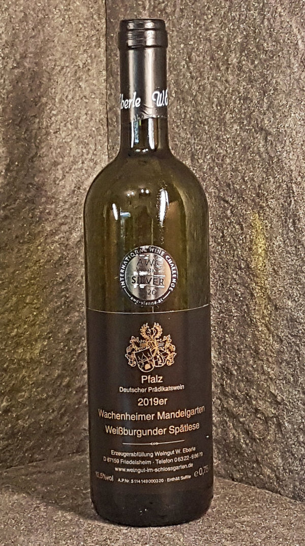 Wachenheimer Mandelgarten Weißburgunder Spätlese trocken, Prädikatswein Pfalz - Weingut Eberle, 0,75