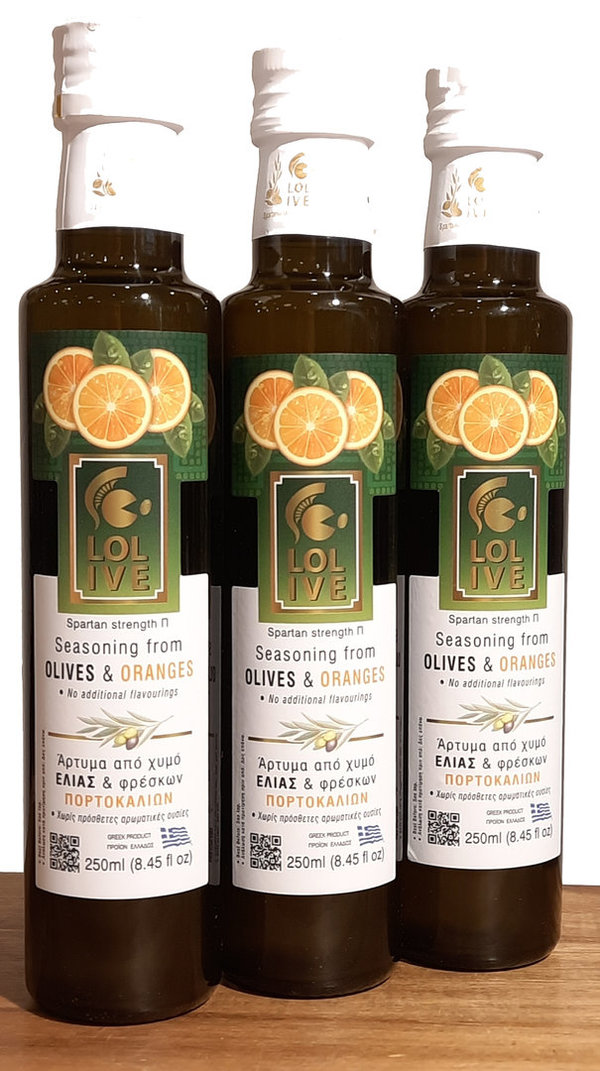 Orangenöl, natives Olivenöl extra und Orange - Lolive - 0,25 l
